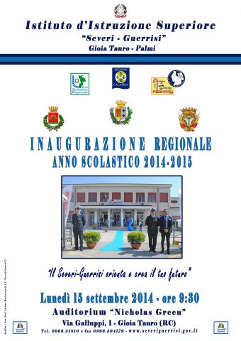 Manifesto inaugurazione regionale anno scolastico